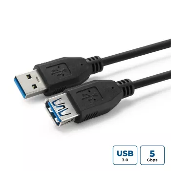 Cabo USB Microconnect USB3.0AAF05B USB 3.2 Gen 1 (3.1 Gen 1) 0,5 m USB A preto
