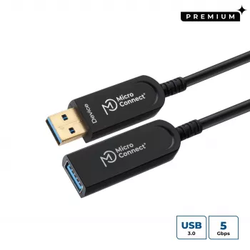 Cabo USB Microconnect USB3.0AAF20AOP USB 3.2 Gen 1 (3.1 Gen 1) 20 m USB A preto