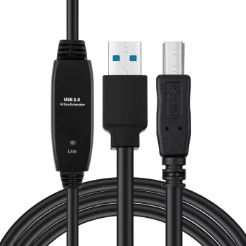 Cabo ativo USB3.0 A-B 7m M-M preto Microconnect 5 Gbit/s