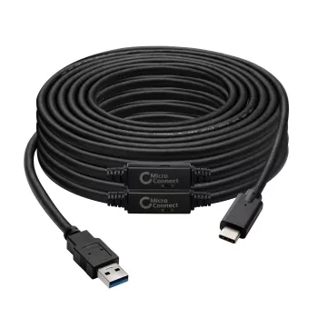Cabo USB Microconnect USB3.1CA10AMP USB 3.2 Gen 1 (3.1 Gen 1) 10 m USB C USB A preto