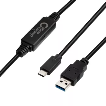 Cabo USB Microconnect USB3.1CA5AMP USB 3.2 Gen 1 (3.1 Gen 1) 5 m USB C USB A preto