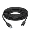 Cabo USB Microconnect USB3.1CA5AMP USB 3.2 Gen 1 (3.1 Gen 1) 5 m USB C USB A preto