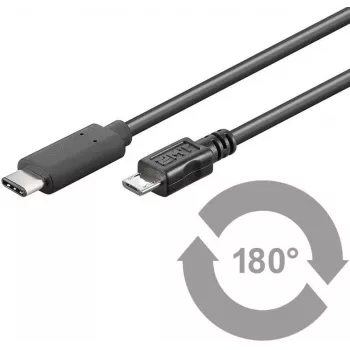 Microconnect USB3.1CAMIB1 Cabo USB USB 2.0 1 m USB C Micro-USB B preto