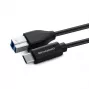 Microconnect USB3.1CB5 Cabo USB USB 3.2 Gen 1 (3.1 Gen 1) 5 m USB C USB B preto