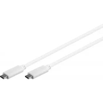 Microconnect USB3.1CC1W Cabo USB USB 3.2 Gen 2 (3.1 Gen 2) 1 m USB C branco