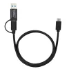 Microconnect USB3.1CCA1 Cabo USB USB 3.2 Gen 1 (3.1 Gen 1) 1 m USB C preto