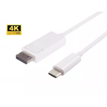 Microconnect USB3.1CDPB2W Adaptador de cabo de vídeo 2 m USB Type-C DisplayPort branco