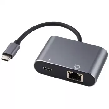 Microconnect USB3.1CETHPDBA Adaptador de cabo Adaptador USB C RJ-45 preto