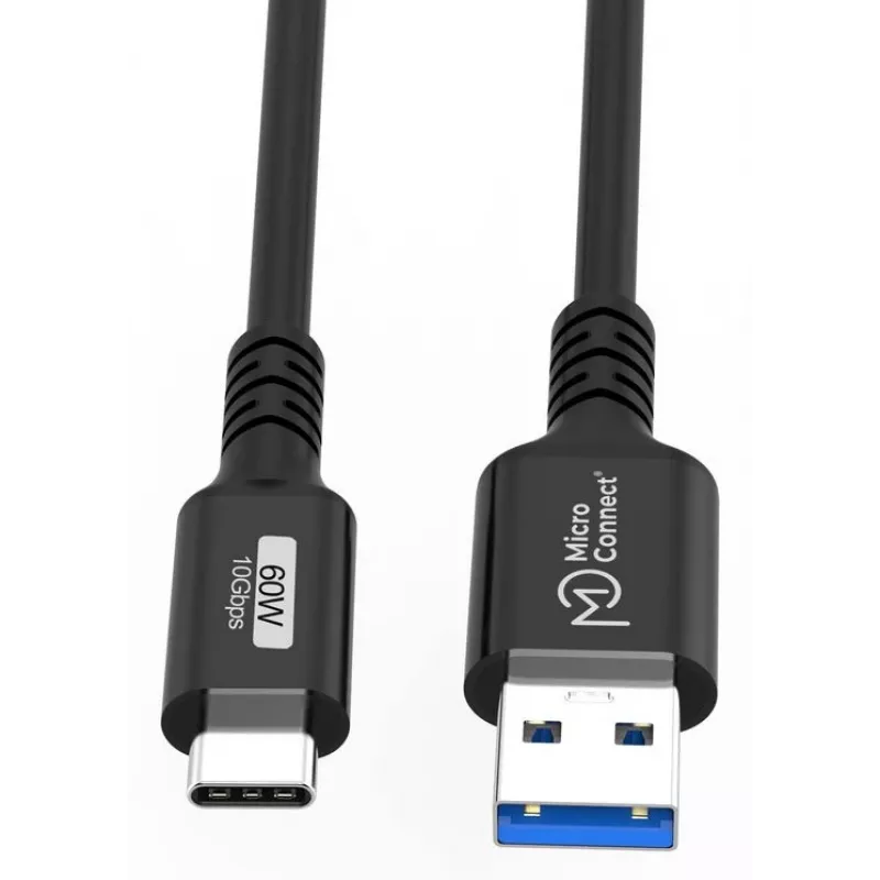 Cabo USB Microconnect USB3.2AC15 1,5 m USB-C USB-A 10 Gbit/s preto