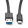 Microconnect USB3.2CA0.25 Cabo USB USB 3.2 Gen 2 (3.1 Gen 2) 0,25 m USB A USB C preto