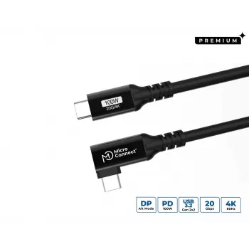 Cabo USB Microconnect USB3.2CC4-A USB 3.2 Gen 2x2 4 m USB-C preto