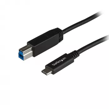 Cabo StarTech.com 1 m USB-B para USB-C, USB 10 Gbit/s, cabo de dados, USB 3.2 Gen 2, cabo de transferência de dados USB-C