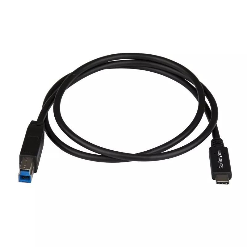 Cabo StarTech.com 1 m USB-B para USB-C, USB 10 Gbit/s, cabo de dados, USB 3.2 Gen 2, cabo de transferência de dados USB-C