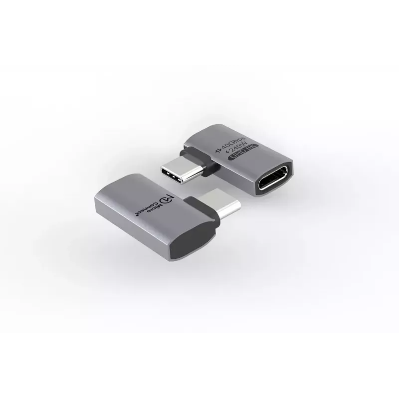 MicroConnect Premium USB4 USB-C adaptador angular, 40 Gbps, 240 W (USB4-CCFA-240W)