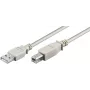 Cabo USB Microconnect USBAB2 USB 2.0 1,8 m USB A USB B branco
