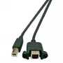 Cabo USB Microconnect USBABF1PANEL2 USB 2.0 1,8 m USB A USB B preto