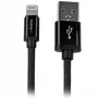 Cabo StarTech.com USB para Lightning 2 m (6 ft.) – Cabo de carregamento longo para iPhone / iPad / iPod – Cabo Lightning para USB – Certificado Apple MFi – preto