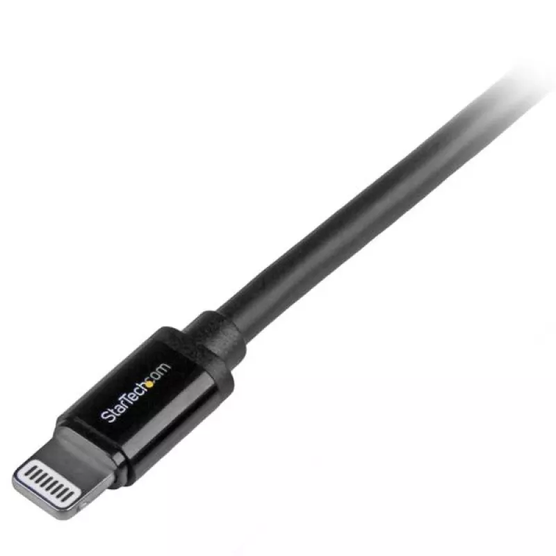 Cabo StarTech.com USB para Lightning 2 m (6 ft.) – Cabo de carregamento longo para iPhone / iPad / iPod – Cabo Lightning para USB – Certificado Apple MFi – preto