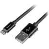Cabo StarTech.com USB para Lightning 2 m (6 ft.) – Cabo de carregamento longo para iPhone / iPad / iPod – Cabo Lightning para USB – Certificado Apple MFi – preto