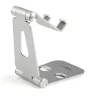 Suporte para telefone e tablet StarTech.com - Suporte universal dobrável para dispositivos móveis, para smartphones e tablets - Suporte ergonómico ajustável multi-ângulo para secretária - Portátil - prateado