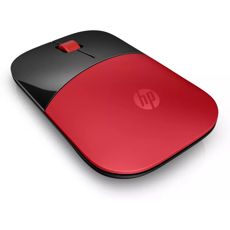 Rato sem fios HP Z3700 vermelho, ambidestro, ótico, RF Wireless, 1200 DPI, vermelho