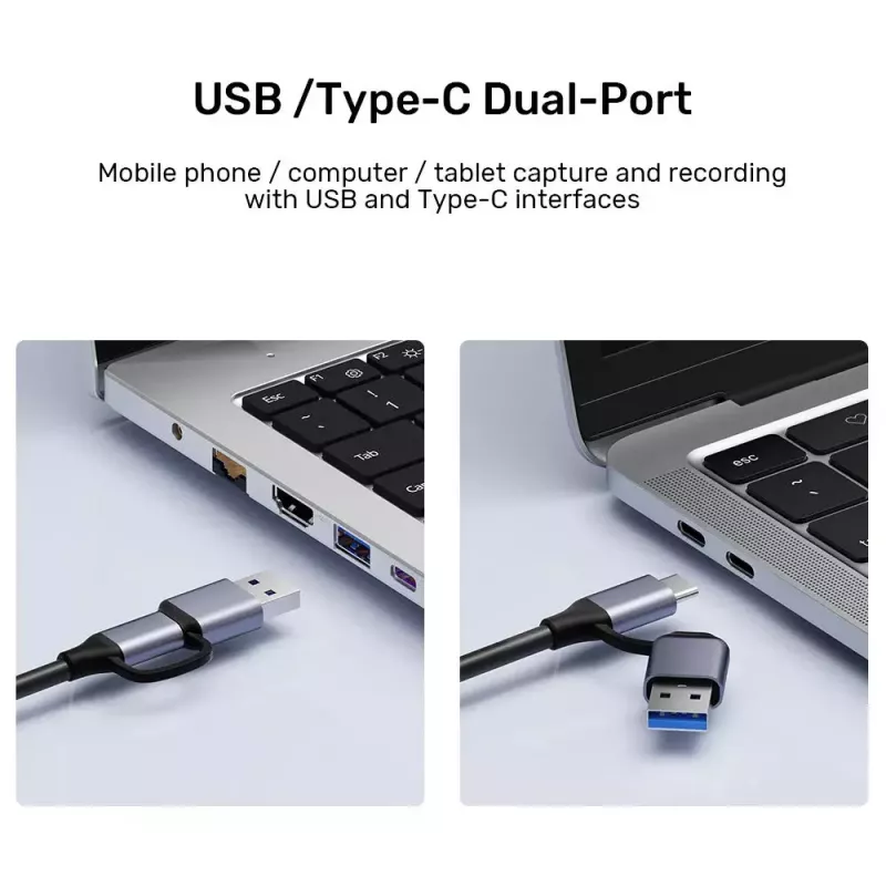 Adaptador de cabo de vídeo UNITEK V1167A USB Type-A/USB Type-C HDMI preto