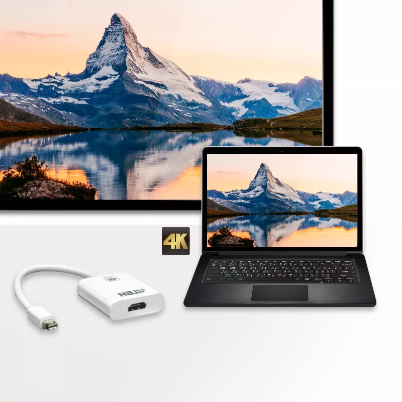 Conversor ATEN 4K Active mini DisplayPort para HDMI, 3D, até 3840 por 2160 @30Hz