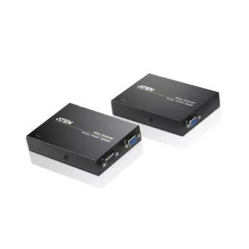 Extensor de vídeo ATEN VGA sobre Cat5e/6 150 metros, 1920 x 1200 píxeis, transmissor e recetor AV, 150 m, com fios, preto