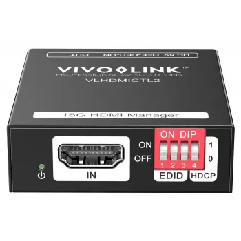 Vivolink VLHDMICTL2 emulador EDID 3840x2160 18 Gbit/s preto