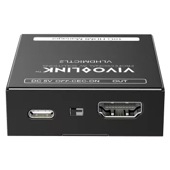Vivolink VLHDMICTL2 emulador EDID 3840x2160 18 Gbit/s preto