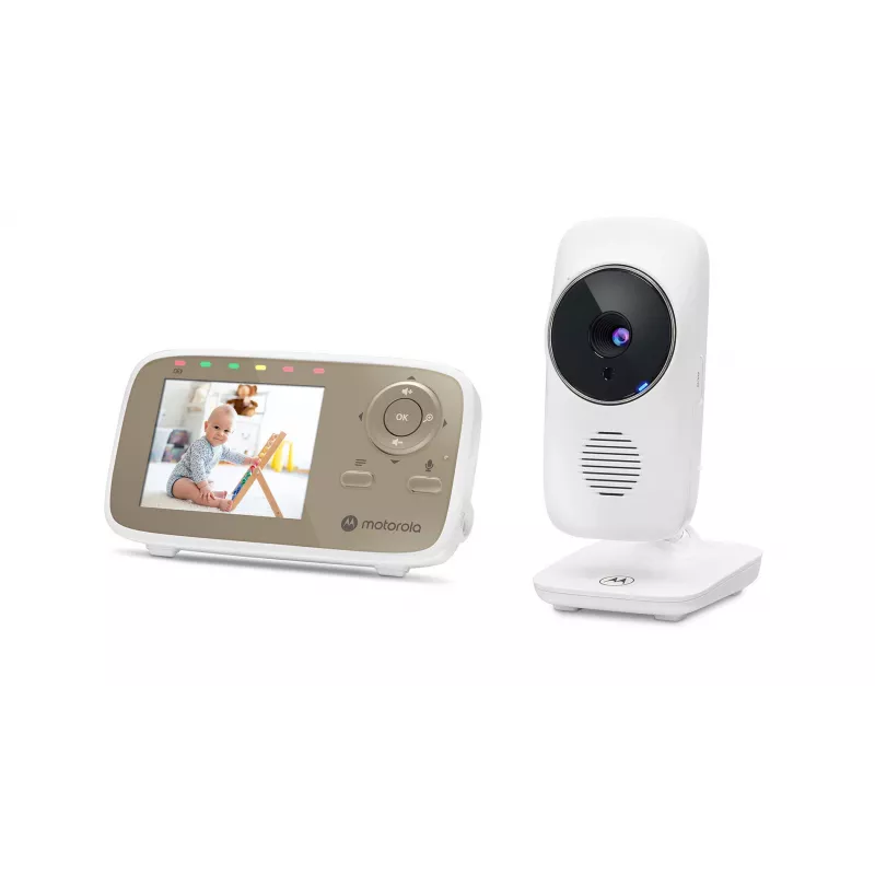Intercomunicador de vídeo para bebé Motorola VM483 300 m FHSS dourado, branco