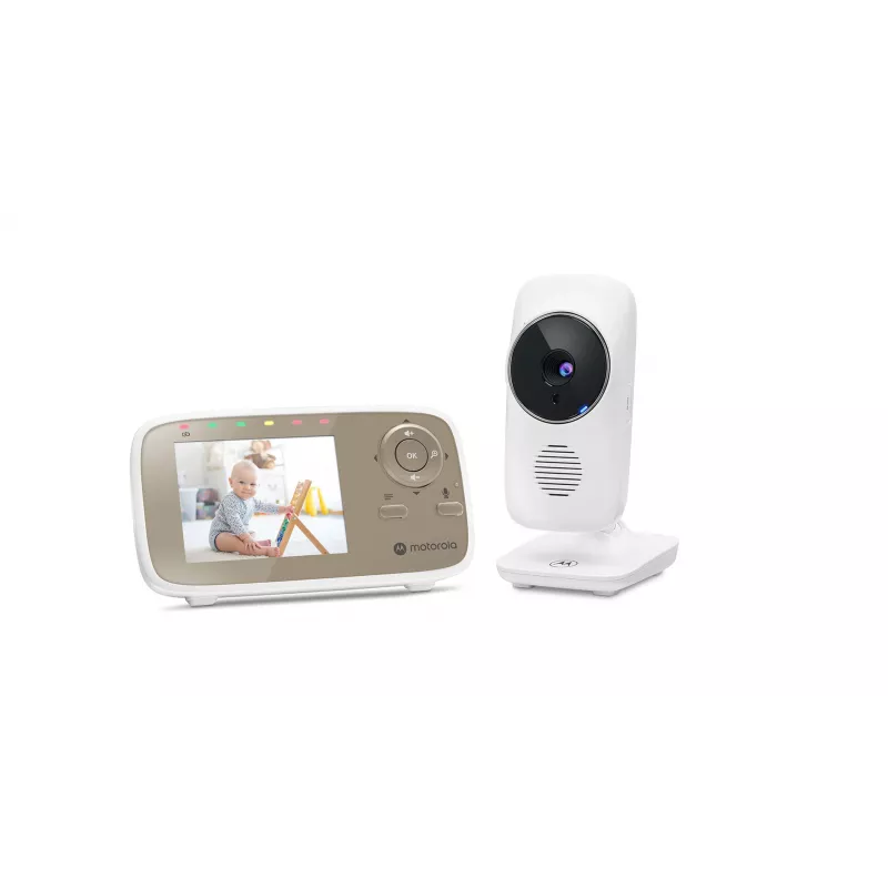 Intercomunicador de vídeo para bebé Motorola VM483 300 m FHSS dourado, branco
