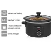Panela de cozedura lenta Tristar VS-3915 3,5L preta botão rotativo 180W