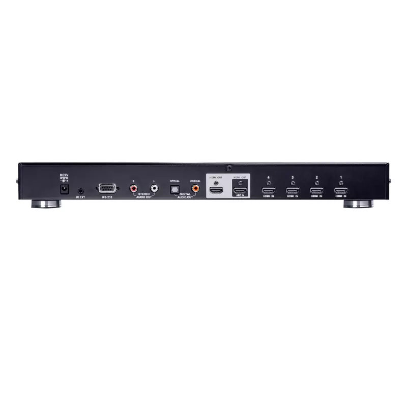 Comutador HDMI True 4K de 4 portas com duplo ATEN, HDMI, metal, preto, 60 Hz, 3 m, 3840 x 2160, 4096 x 2160