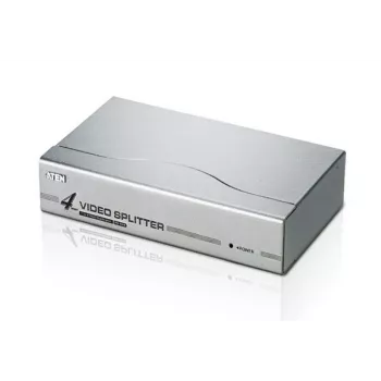 Splitter de vídeo VGA de 4 portas ATEN (350 MHz), VGA, 4x VGA, 1920 x 1440 píxeis, prateado, metal, 30 m