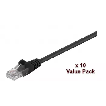 Cabo de rede Microconnect V-UTP501SVP preto 1 m Cat5e U/UTP (UTP)