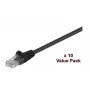 Microconnect V-UTP505SVP cabo de rede Cat5e U/UTP 5 m, preto, pack de 10