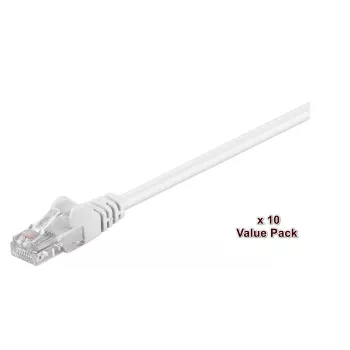 Microconnect V-UTP510WVP cabo de rede Cat5e U/UTP 10 m, branco, pack de 10