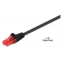 Microconnect V-UTP6005SVP cabo de rede Cat6 U/UTP 0,5 m, preto, pack de 10