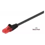 Microconnect V-UTP615SVP Cabo de rede patch Cat6 U/UTP, 15 m, preto, pack de 5