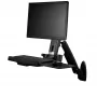 Estação de trabalho de parede StarTech.com – Secretária elevatória articulada Full-Motion com braço ergonómico regulável em altura para monitor e teclado – Suporte para rato e scanner – Ecrã VESA único