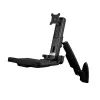Estação de trabalho de parede StarTech.com – Secretária elevatória articulada Full-Motion com braço ergonómico regulável em altura para monitor e teclado – Suporte para rato e scanner – Ecrã VESA único