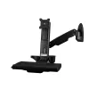 Estação de trabalho de parede StarTech.com – Secretária elevatória articulada Full-Motion com braço ergonómico regulável em altura para monitor e teclado – Suporte para rato e scanner – Ecrã VESA único