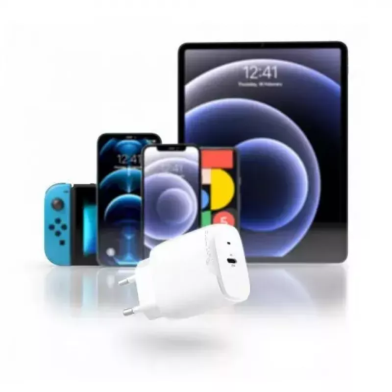 Carregador de Interior ALOGIC WC1X20-EU Smartphone 100-240V USB-C Branco
