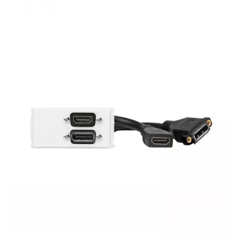 Conector fêmea HDMI + DisplayPort Vivolink WI221267 branco
