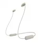Auscultadores Sony WI-C100 sem fios in-ear para chamadas/música Bluetooth bege