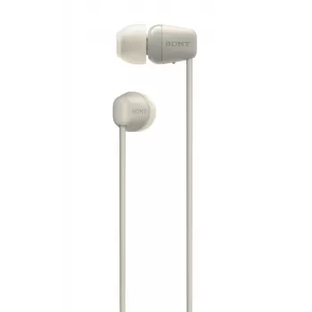 Auscultadores Sony WI-C100 sem fios in-ear para chamadas/música Bluetooth bege