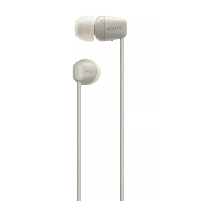Auscultadores Sony WI-C100 sem fios in-ear para chamadas/música Bluetooth bege
