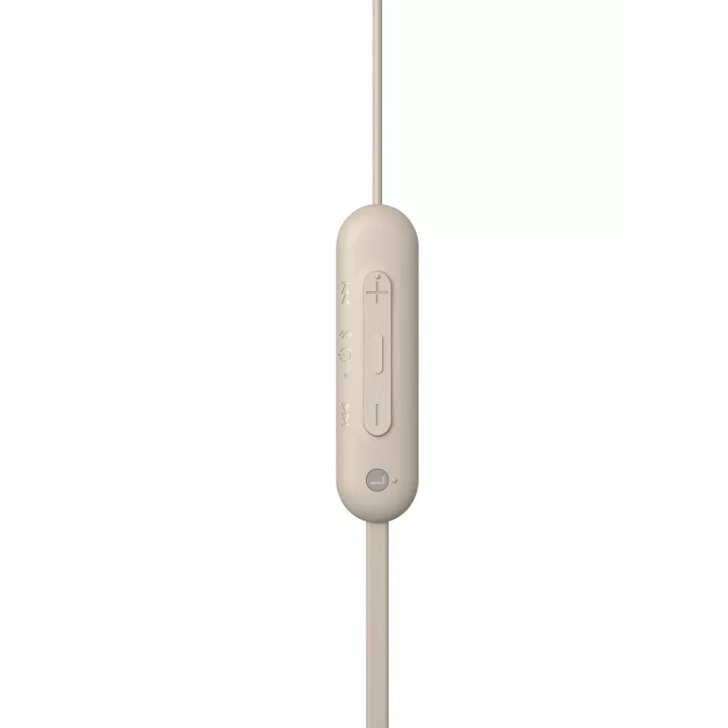 Auscultadores Sony WI-C100 sem fios in-ear para chamadas/música Bluetooth bege