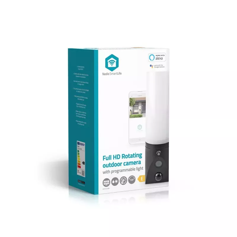 Câmara de vigilância IP Nedis WIFICOL20BK exterior 1920x1080 sem fios preta
